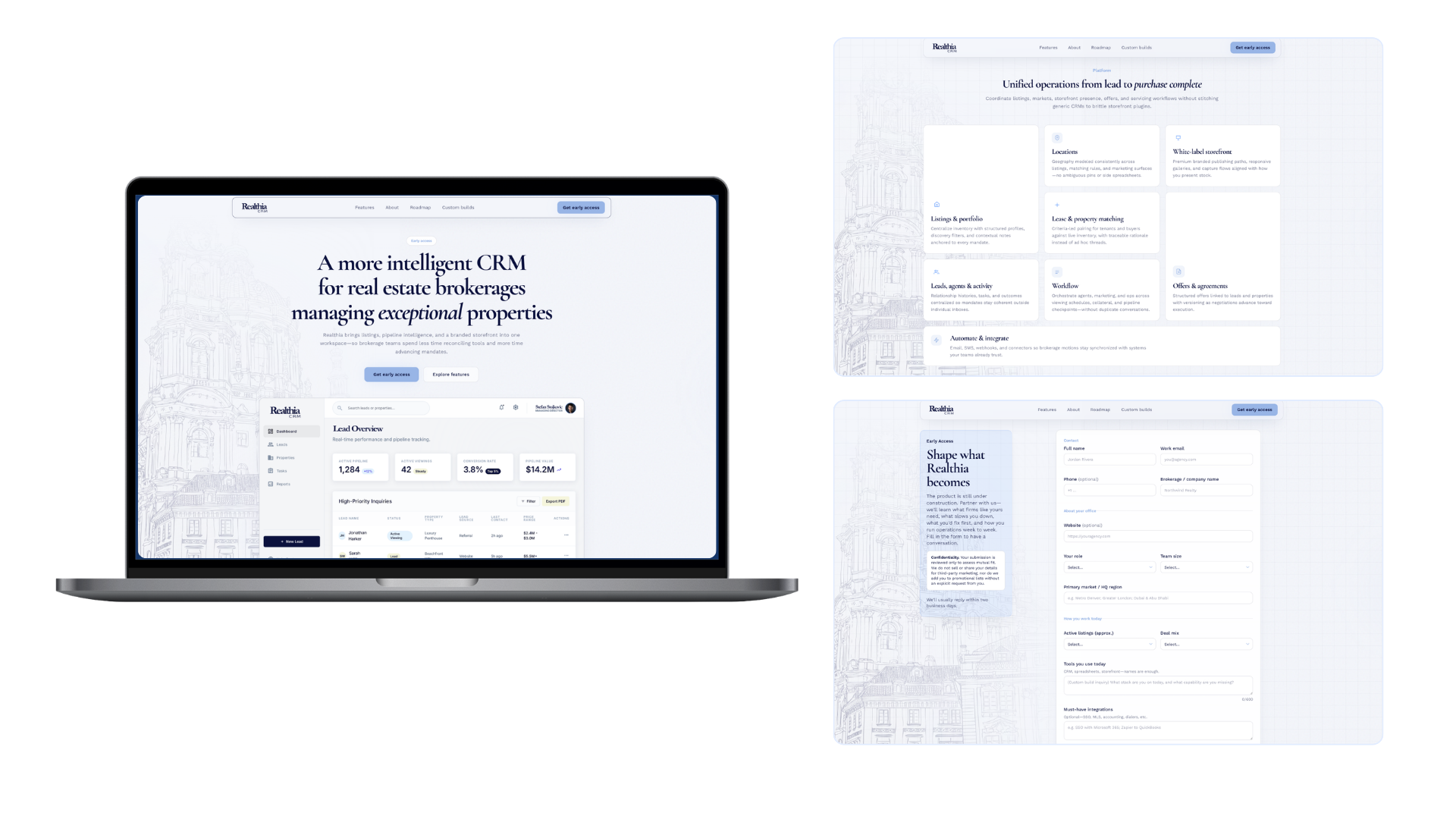 Professional website mockup